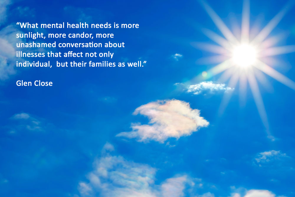 Sunny sky with clouds with quote